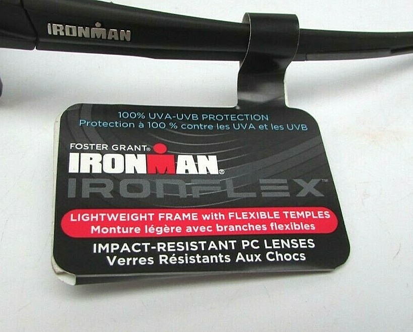 Foster Grant IronMan IF 1805 BLK Black Sunglasses NEW See Description 100% UV