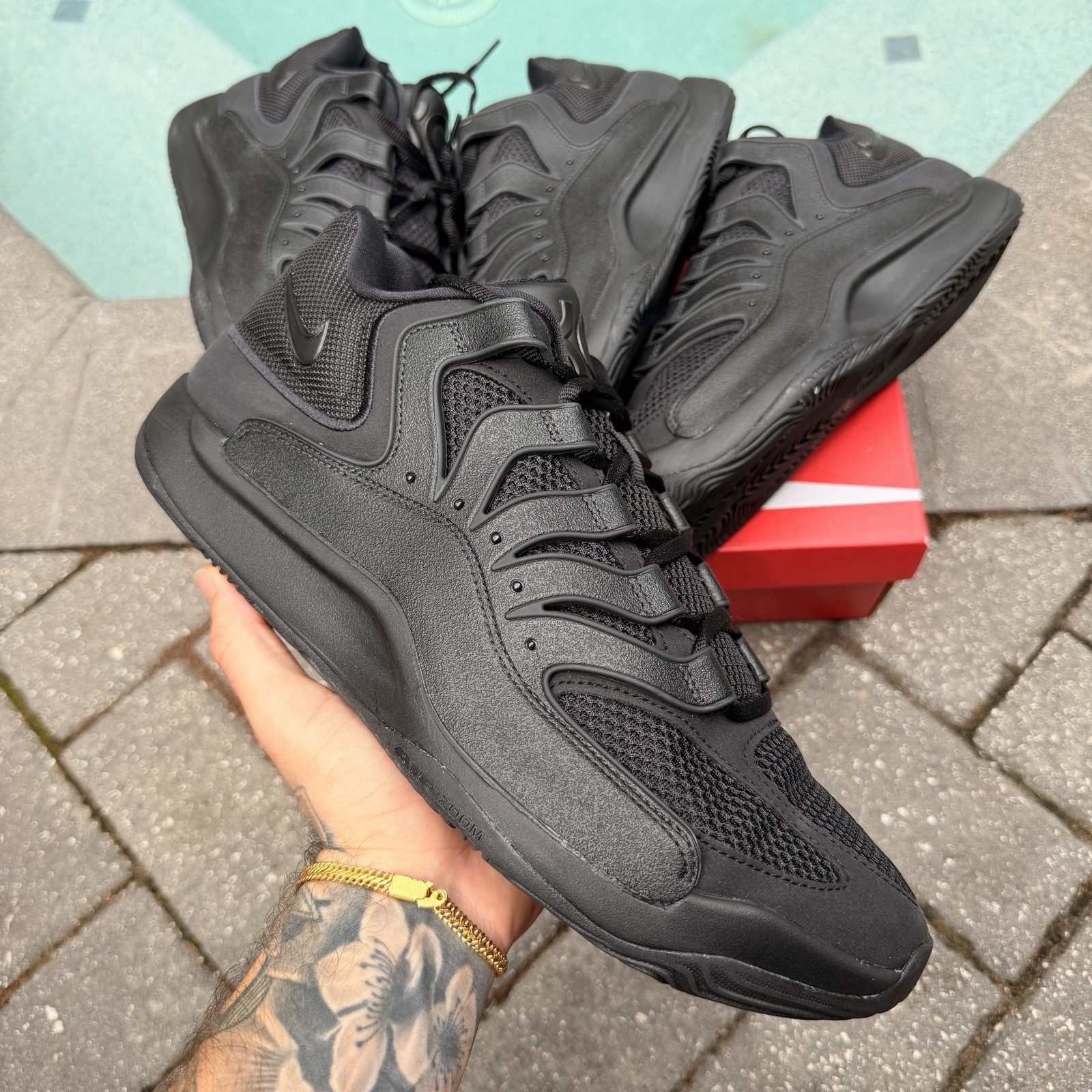 SIZE 14 – NIKE KD 18 TEAM ISSUED PE BASKETBALL SHOES TRIPLE BLACK IH5096-001