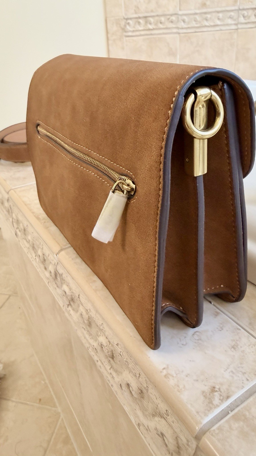 Coach Brown Crossbody Tabby 26cm Bag, Gold Hardware, Magnetic Flap