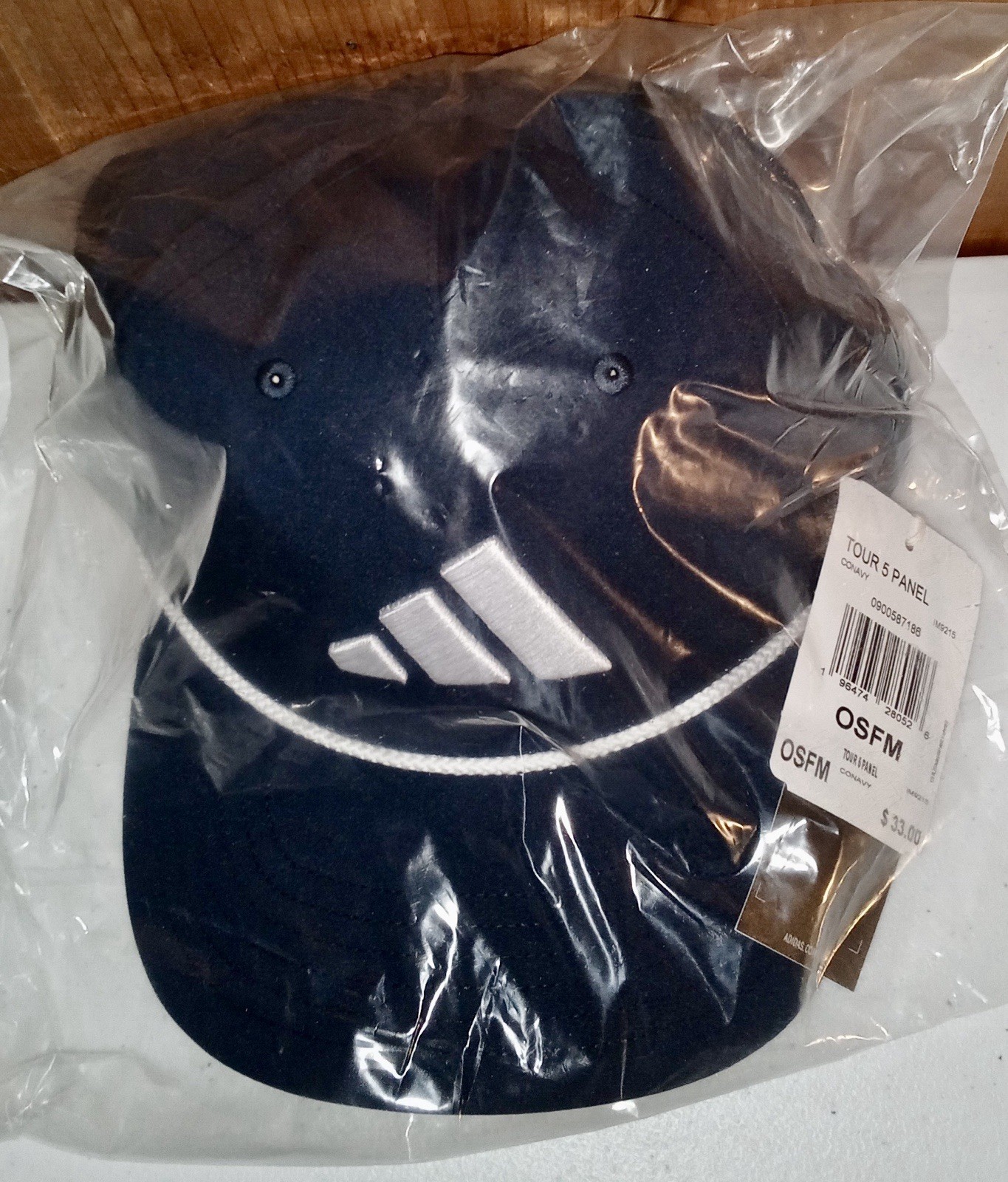 ADIDAS Tour Five-Panel Snapback Golf Hat Cap Collegiate Navy OSFM IM9215 NEW