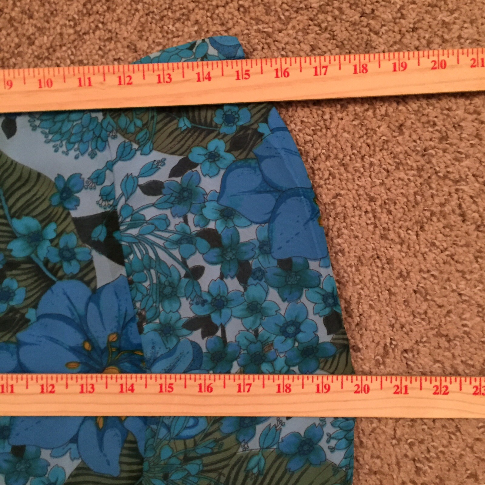 Norton McNaughton Skirt Size 8 Midi Lined Blue Floral Trumpet