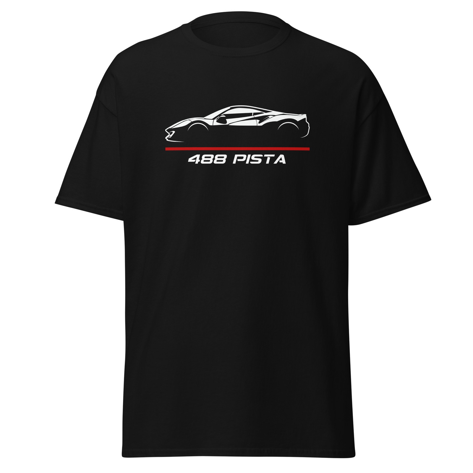 488 Pista Mid-Engine Italian Supercar Graphic Tee T-Shirt Gift T-shirt