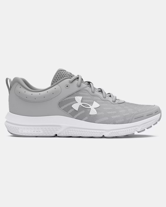 UA Charged Assert 10 Men’s Running Shoes Mod Gray White Size 8 Lightweight