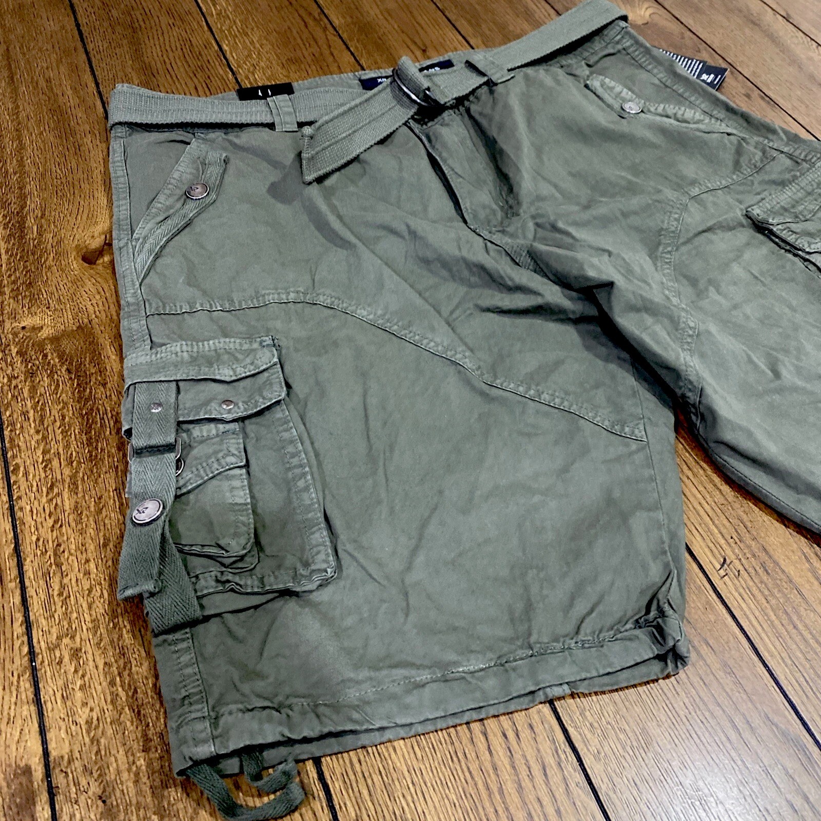 Cargo Men’s 12.5″ Inseam Knee Length Classic Fit Cotton Shorts/Sage – NEW
