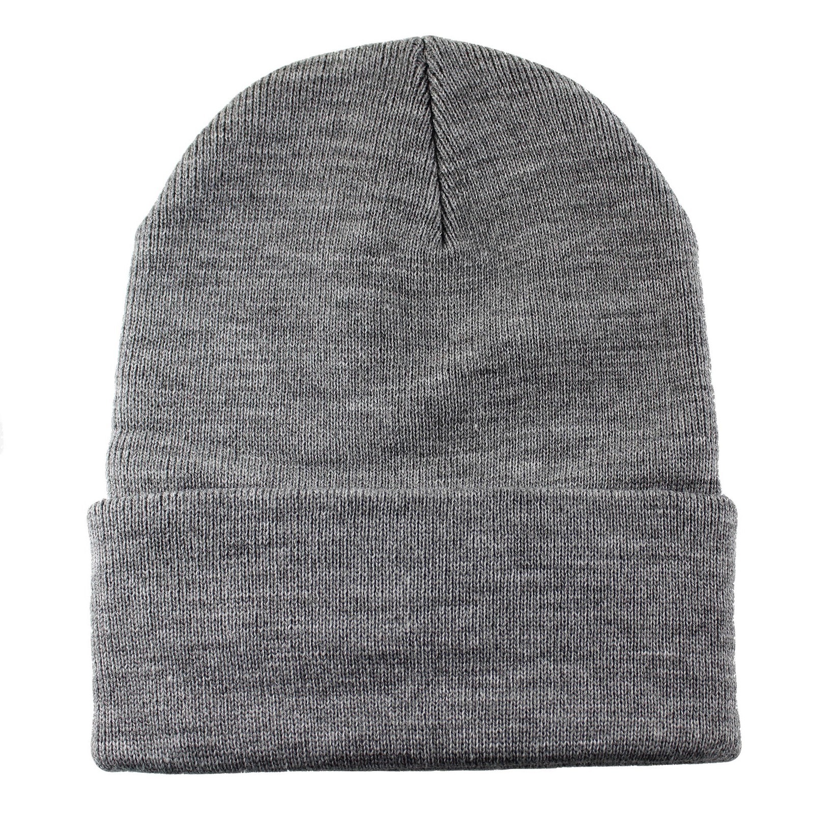 Unisex Beanie Cap Knitted Warm Solid Color Winter Hat for Men Women Teens