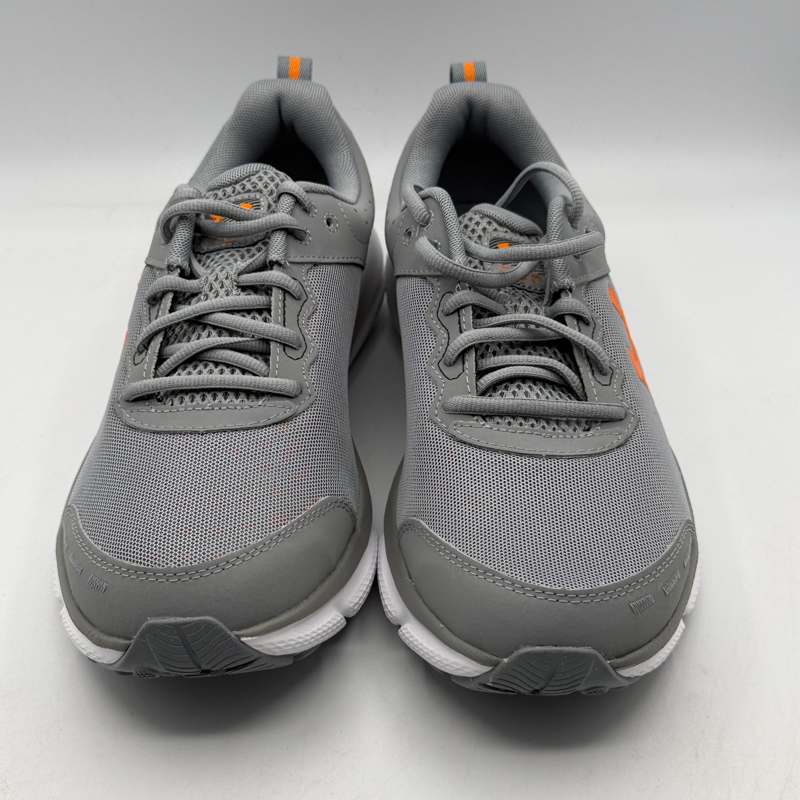 Under Armour Charged Assert 10 Mens 10.5 Gray Orange Running Shoes 3026175-105