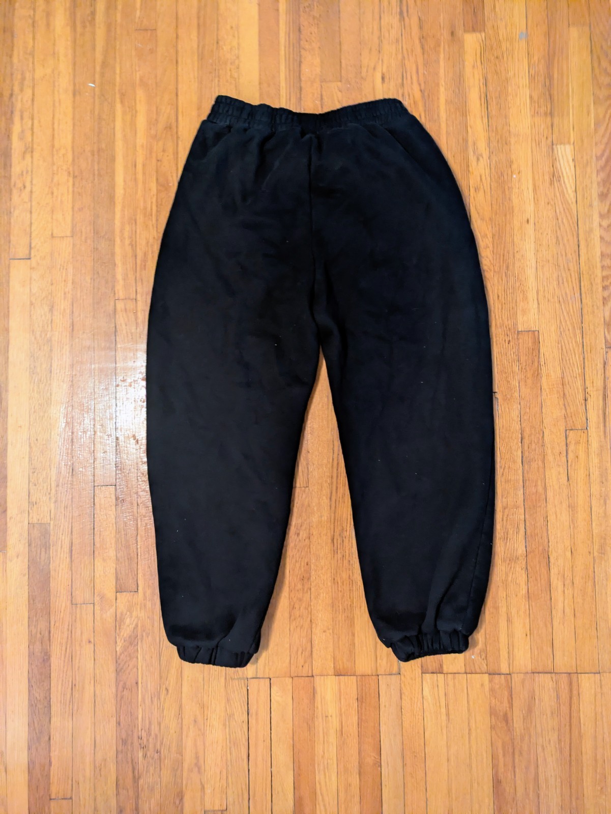 Comfrt Men’s Black Fleece Jogger Pants XL Elastic Waist Pockets Pull On