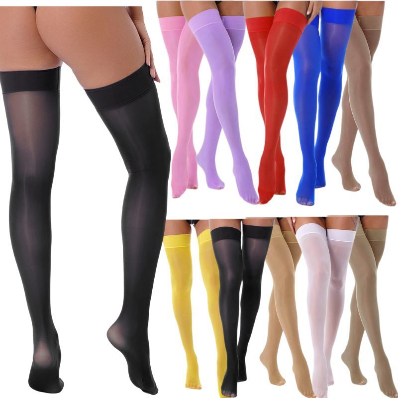 Women Stockings See-through Socks Dance Tights Fitness Clubwear Elastic Sheer