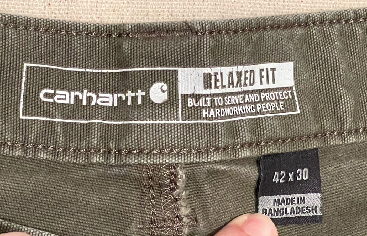 Carhartt Double Knee Workwear 102802-217 Relaxed Fit Pants Men’s Sz 42×30(28)