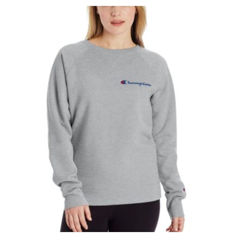 Champion classic fleece Graphic Crewneck sweatshirt Oxford Gray NWT Size M