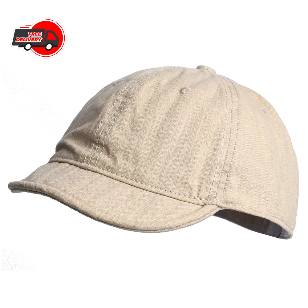 Cotton Vintage Baseball Cap Unisex Short Brim Adjustable Casual Daily Hat