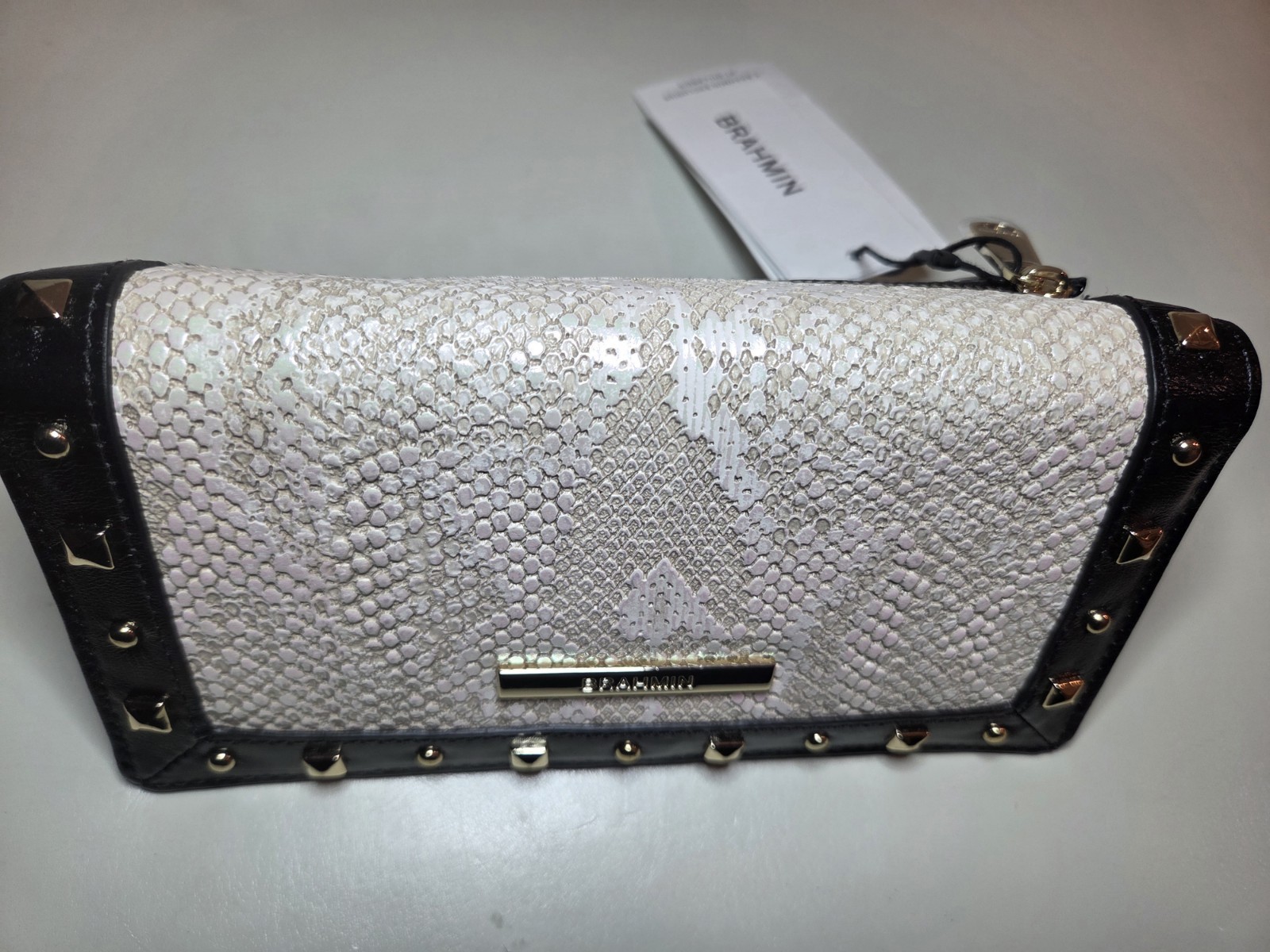 NWT Brahmin Ady Multi Theona Stud Iridescent Wallet And Credit Card Holder