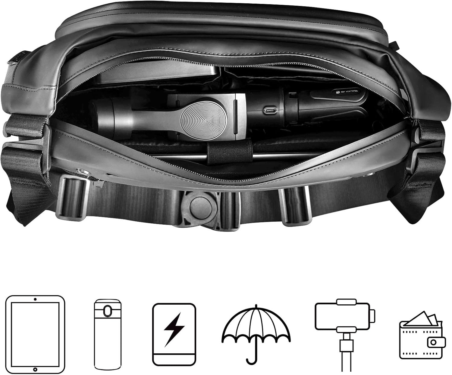 Crossbody Bag Waterproof Anti-Theft Hiking Outdoor Messenger Bag High capacit
