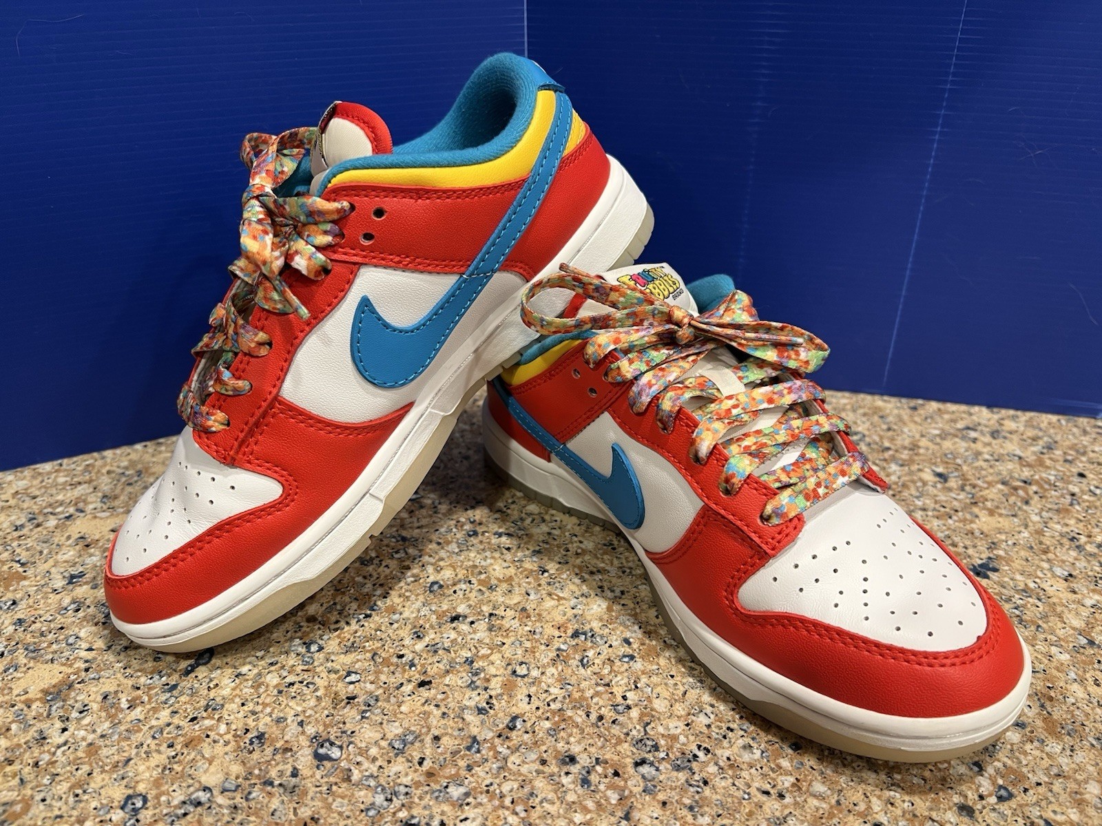 Nike LeBron James x Fruity Pebbles x Dunk Low DH8009-600 Shoes; Size W: 6, M: 4