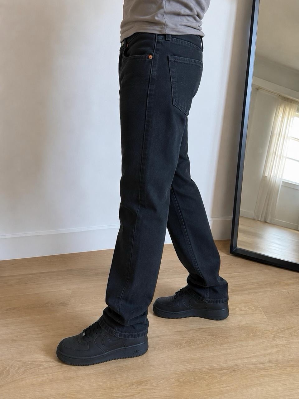 Levi’s 527 Slim Bootcut Jeans Men Size 31×34 Black Denim Pants Low Rise