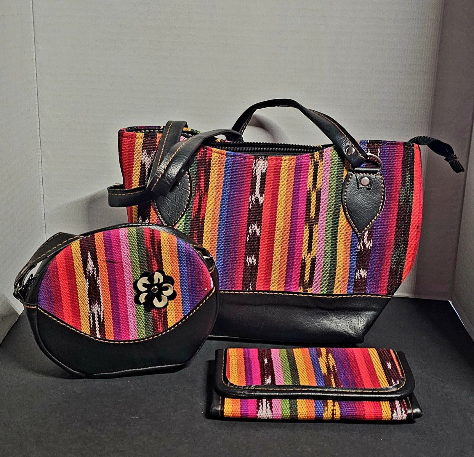 Handmade Shoulder Bag Set. Guatemala Hand Made