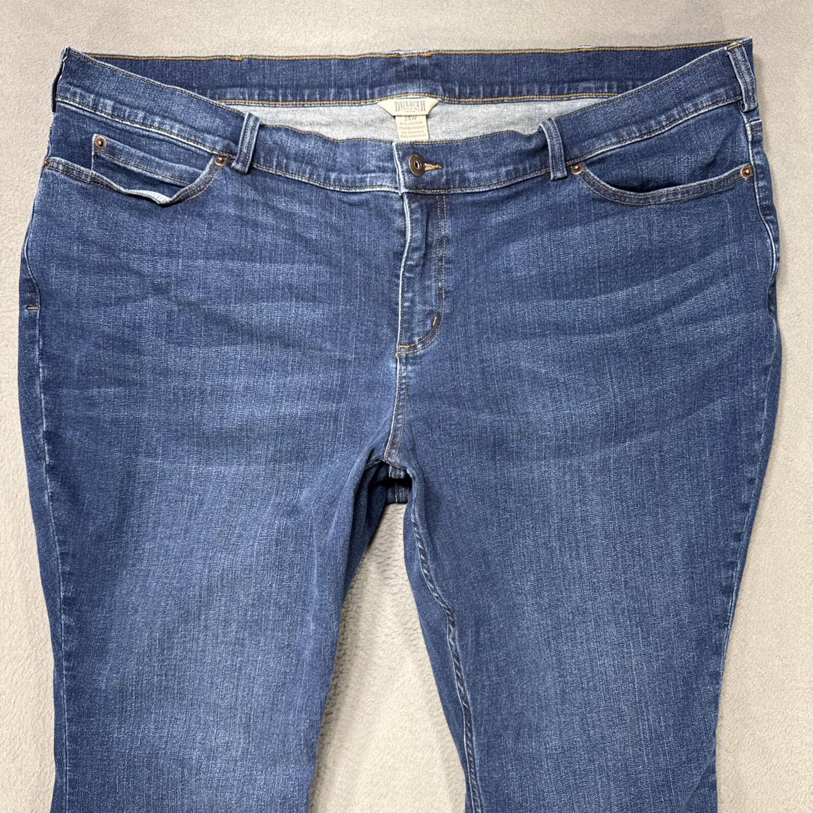 Duluth Flex Daily Denim Skinny Jeans Womens Size 24Wx30 Blue Preppy Dark Wash