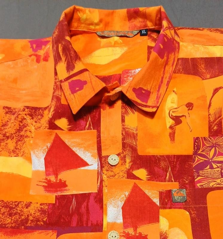 Men Quiksilver T-Shirt Multicolor Cotton 42 / XL /