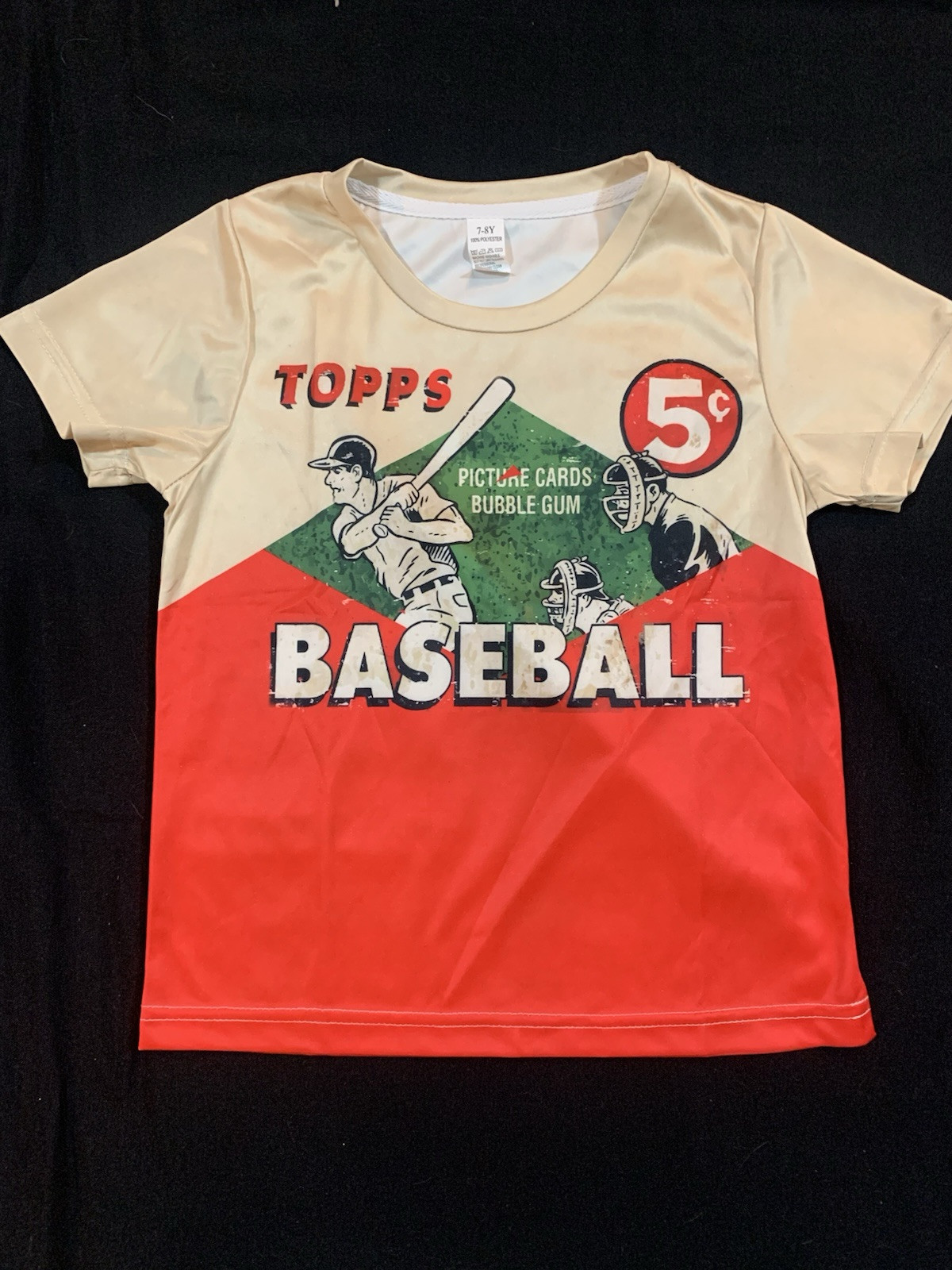 Topps Baseball Retro Youth Shirts 5/6, 7/8, 9/10, 11/12. READ BELOW!