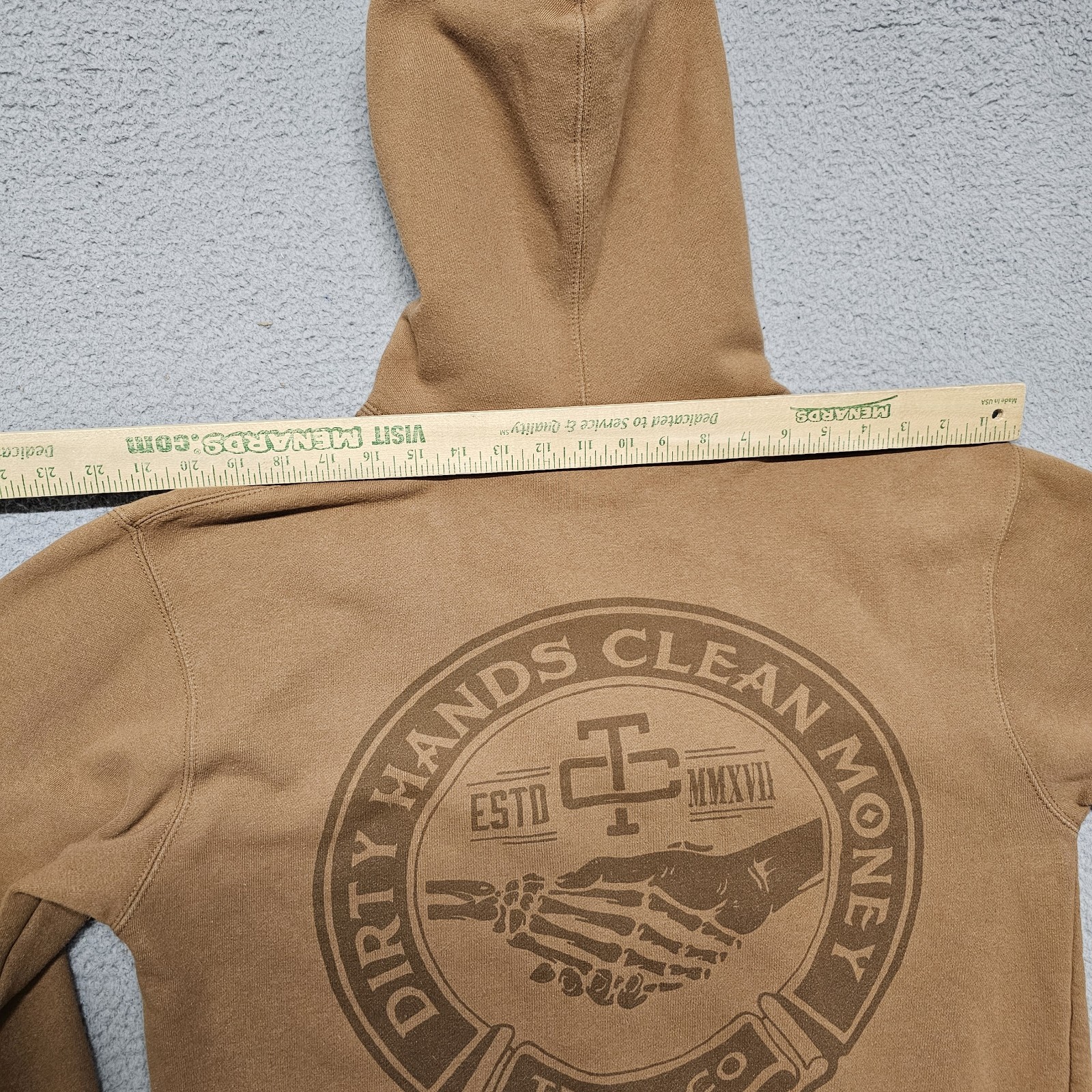 Troll Co Hoodie Mens Medium Pullover Sweatshirt Dirty Hands Clean Money Graphic