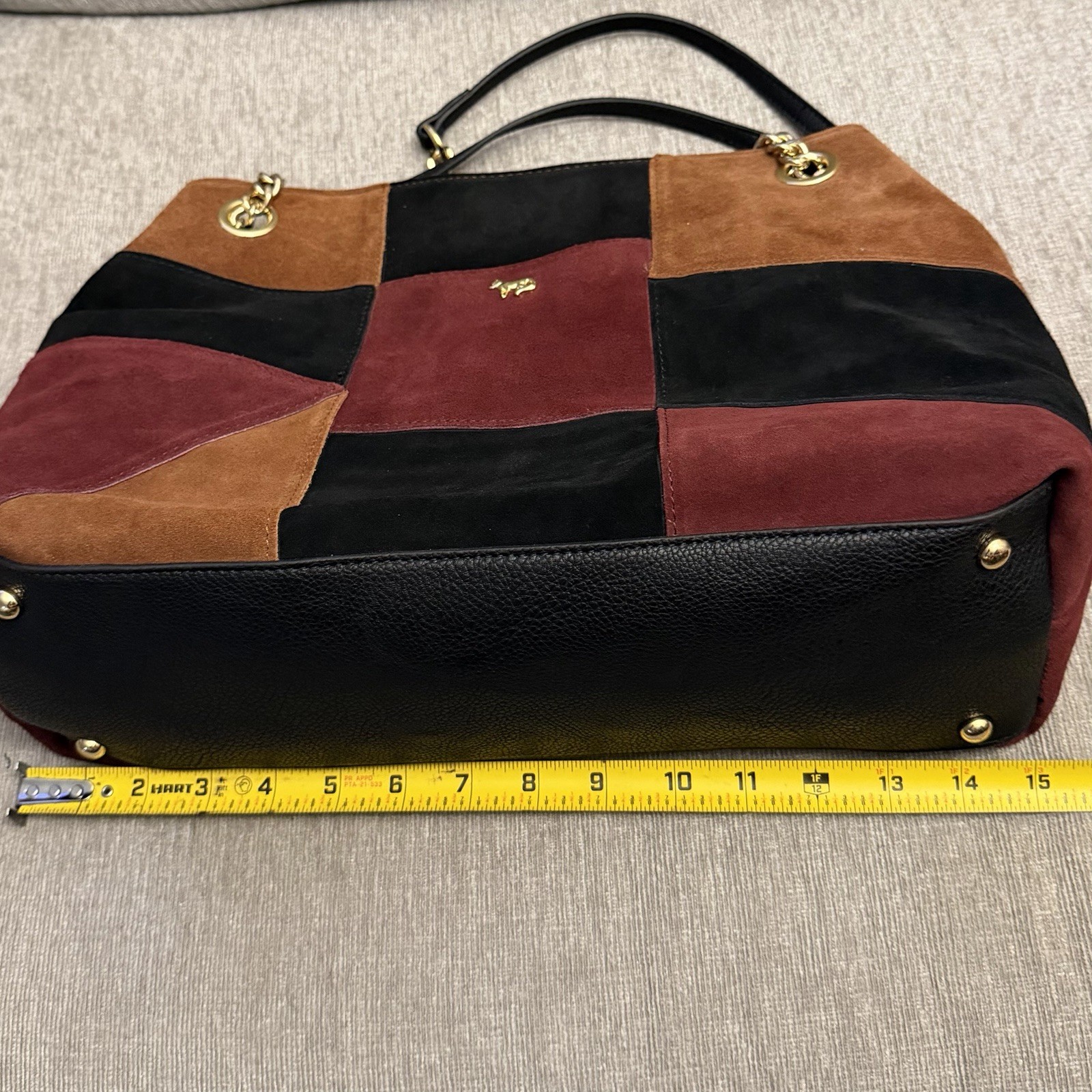 Emma Fox | Gorgeous Patchwork Leather/Suede Shoulder Bag