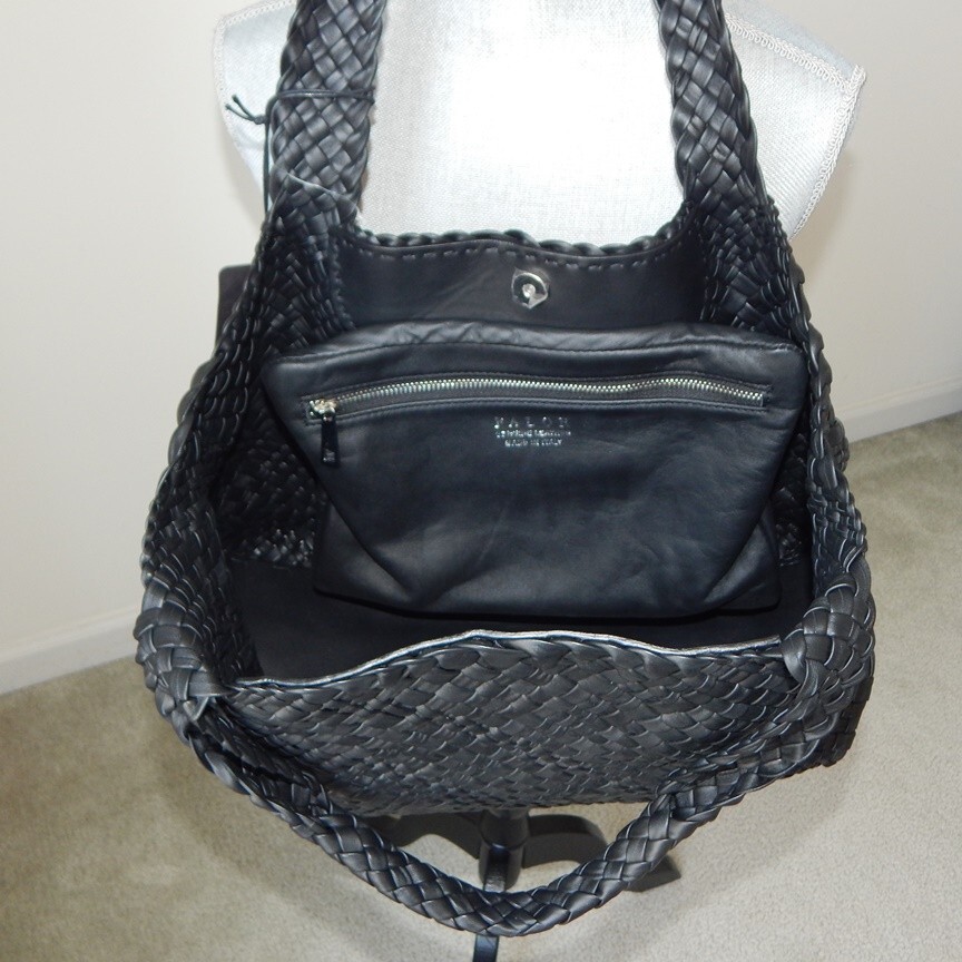 Falor Firenze Leather Hand Woven Large Tote Shoulder Bag Made in Italy NWT RARE