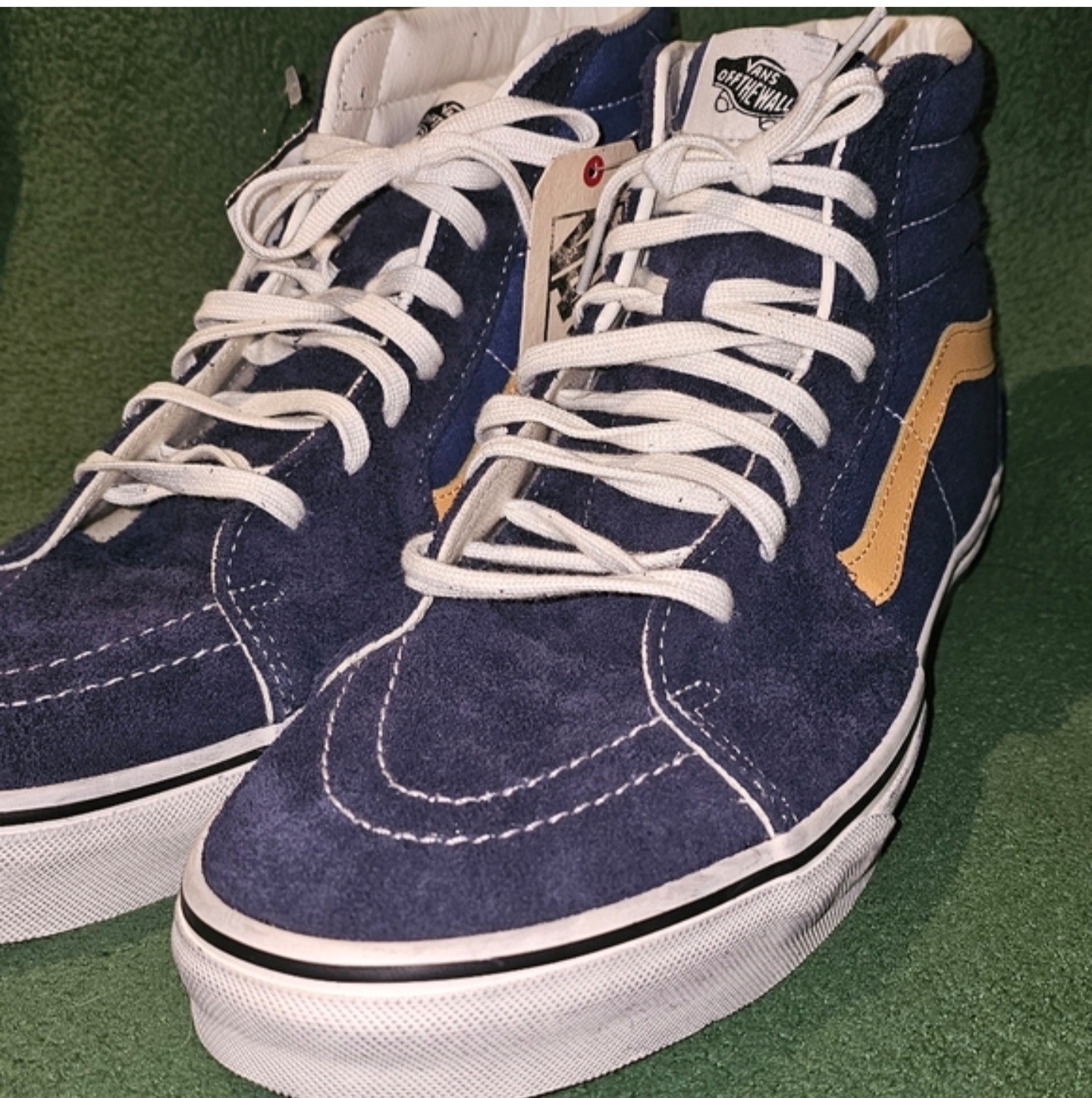 VANS X Van DOREN THRIFT SHOP COLLECTION sk8 Hi’s Navy BLUE SUEDE. Mens 11.5