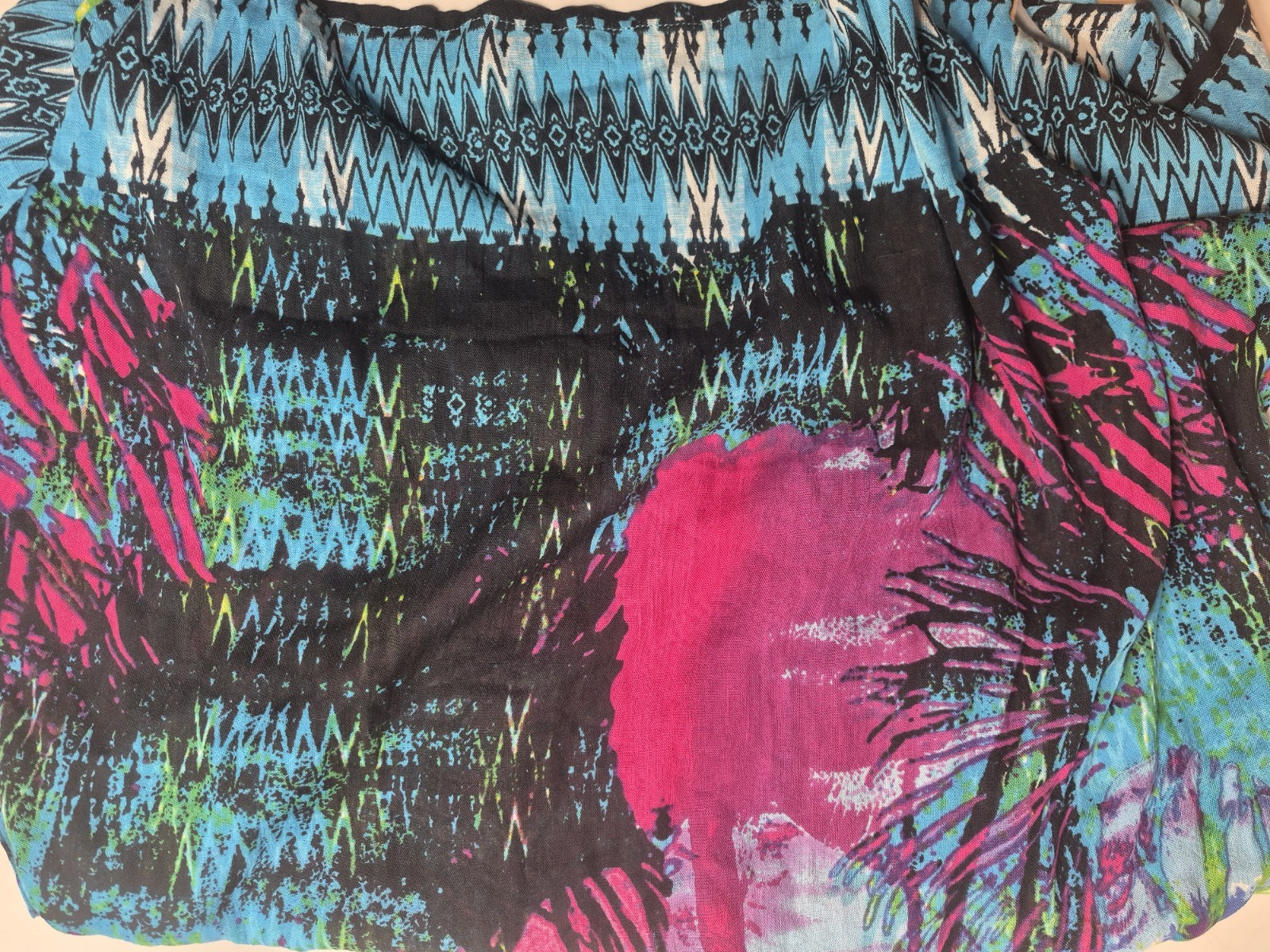 ​Shop Therapy Rayon Tank Dress One Size Boho Festival Psychedelic Handkerchief