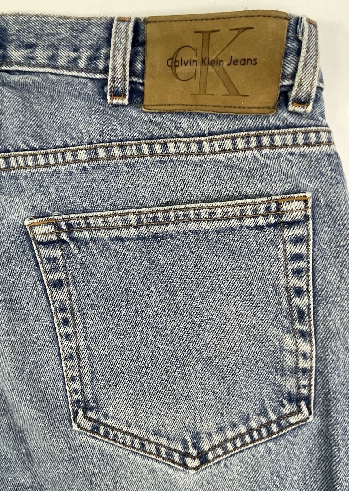 Vintage Calvin Klein Men’s 36×30 Stone Washed Blue Jeans “Fit Like 34×30”
