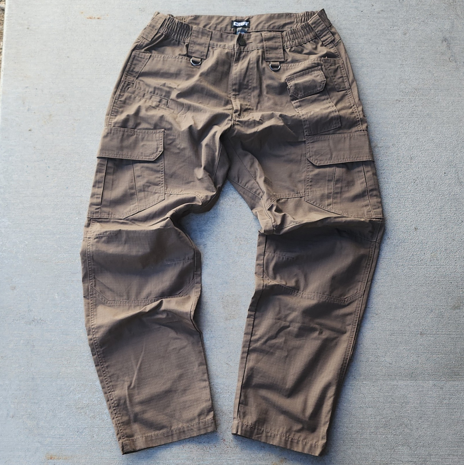 CQR Tactical Cargo Pants Men’s 34×32 Coyote Brown Ripstop Utility Hiking Work