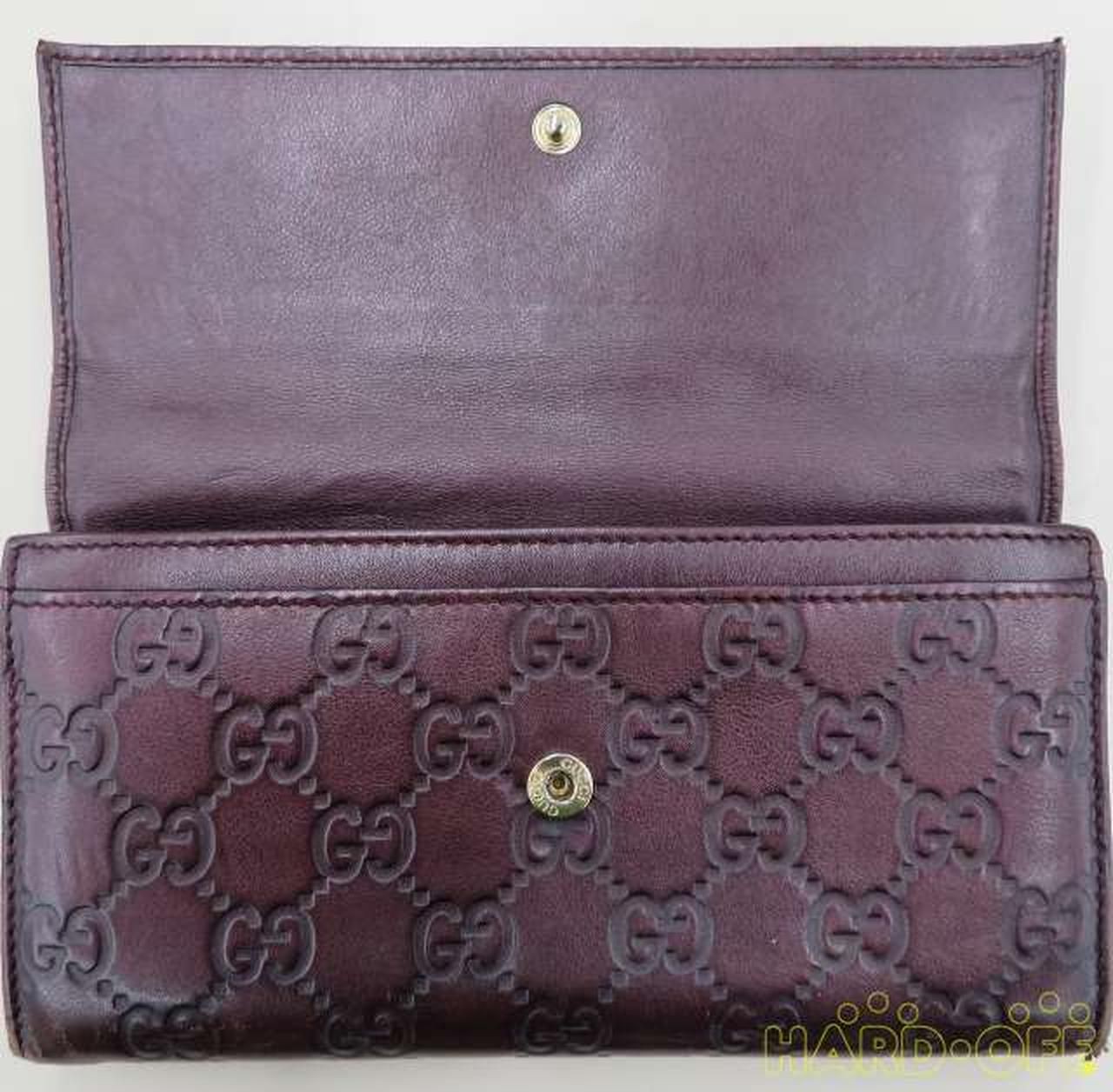 Gucci Long Wallet Red × Beige Used