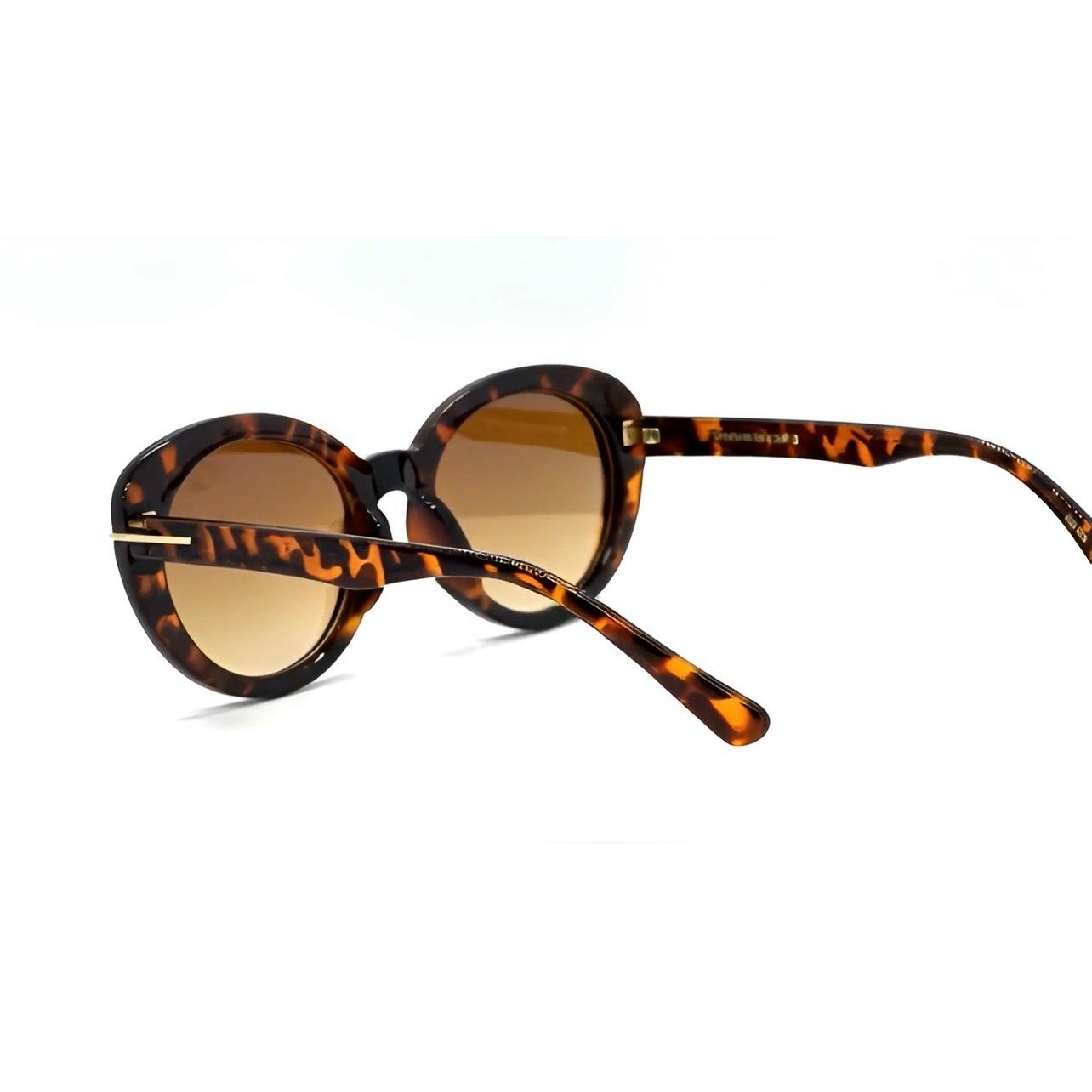 Women Designer Tortoise Sunglasses Brown Gradient Lens Retro Vintage Eyewear New