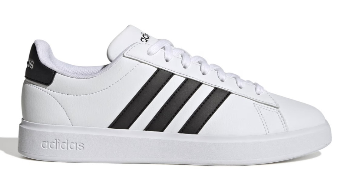Adidas Grand Court Shoes Mens White Black Outdoor GW9195