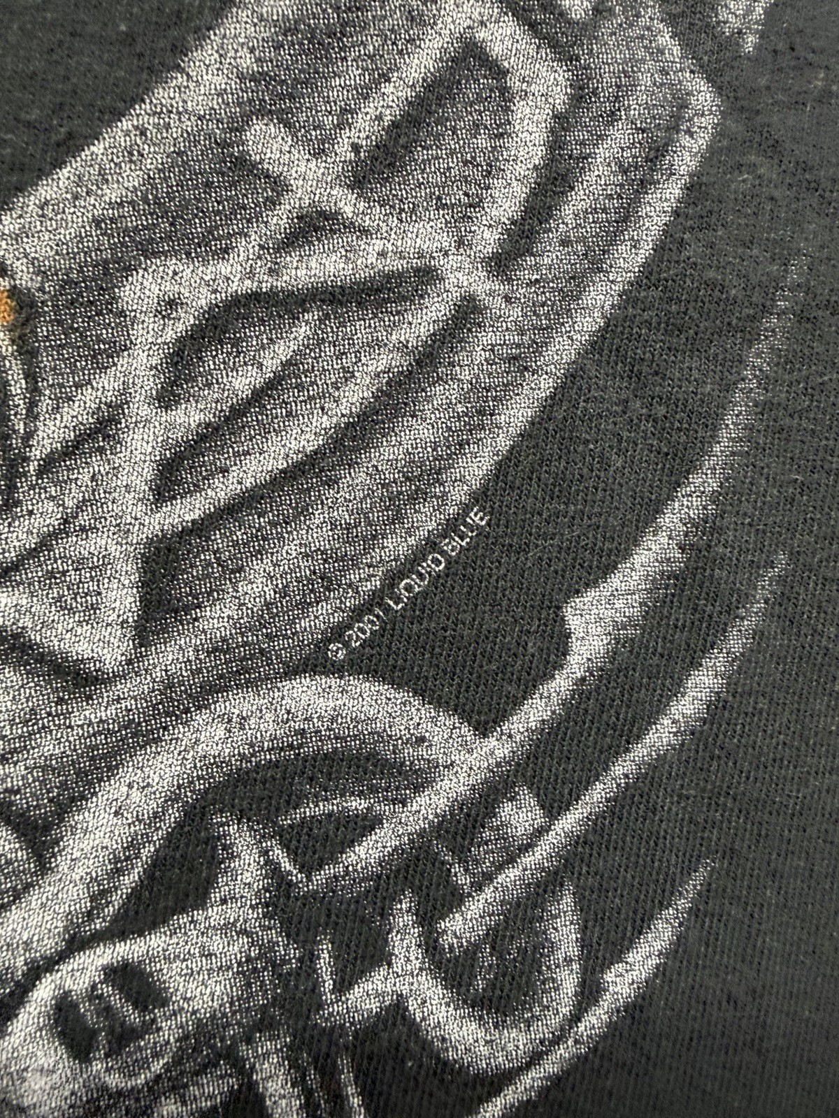 LIQUID BLUE 2001 XXL T-SHIRT DRAGON CATCHER BLACK SKULL TEE ALL OVER PRINT