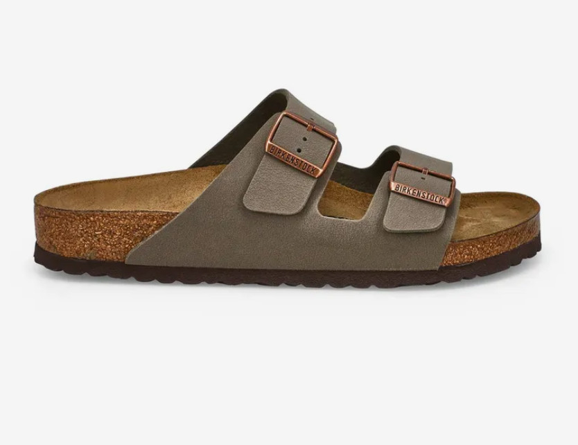 Birkenstock Arizona Birkibuc Two-Strap Mocha/Stone Unisex Sandals EU 37-45 NEW
