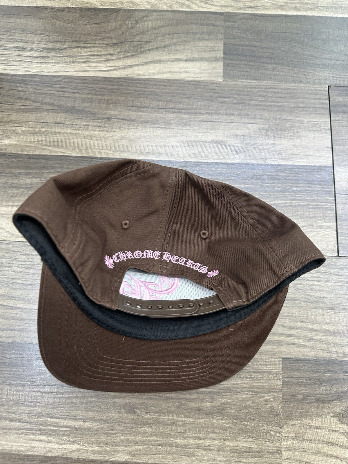 Chrome Heart Brown Pink CH Logo Embroidered Adjustable Snapback Baseball Cap