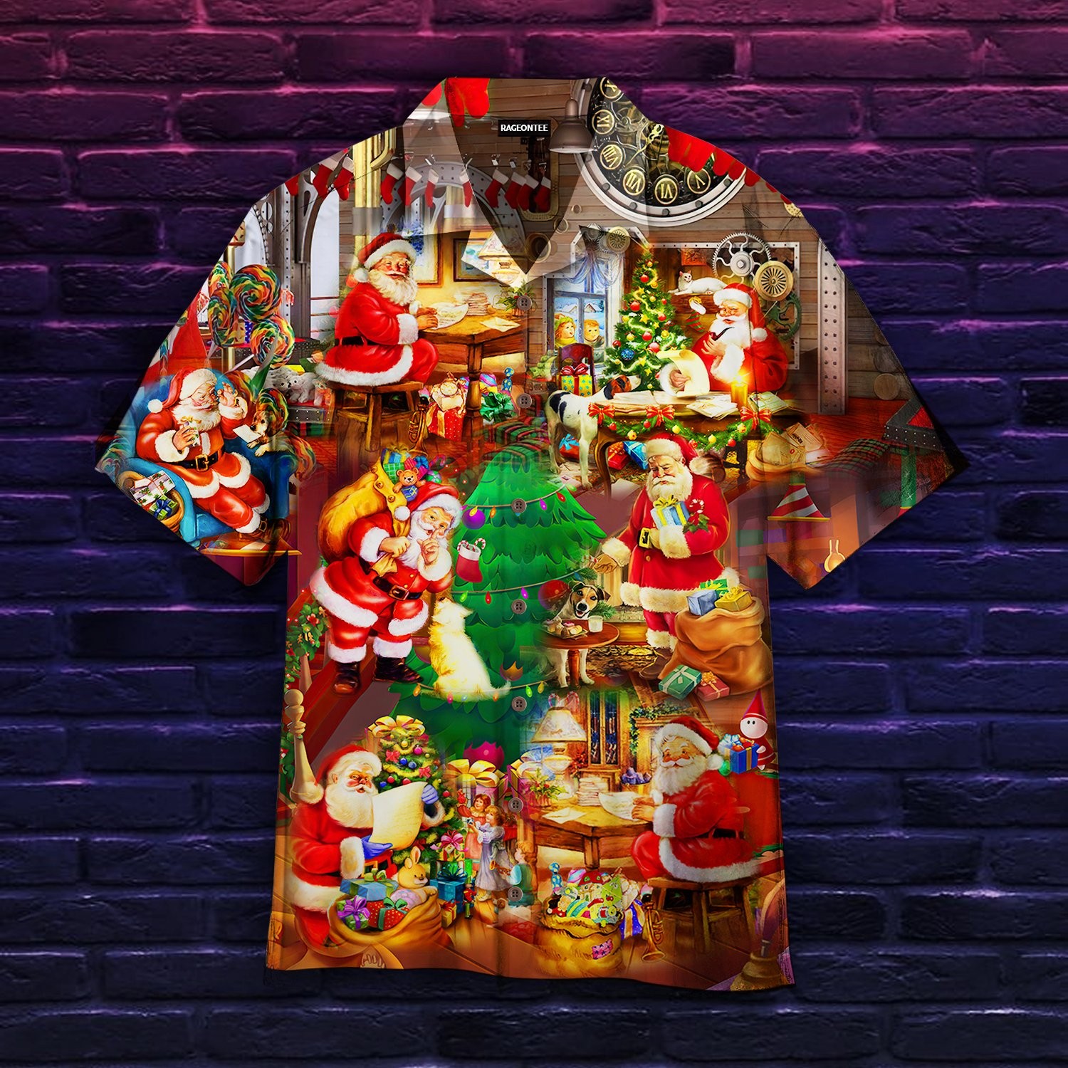 Santa8217S Workshop Is Real Hawaiian Shirt For Men 038 Women Adult Hw4929