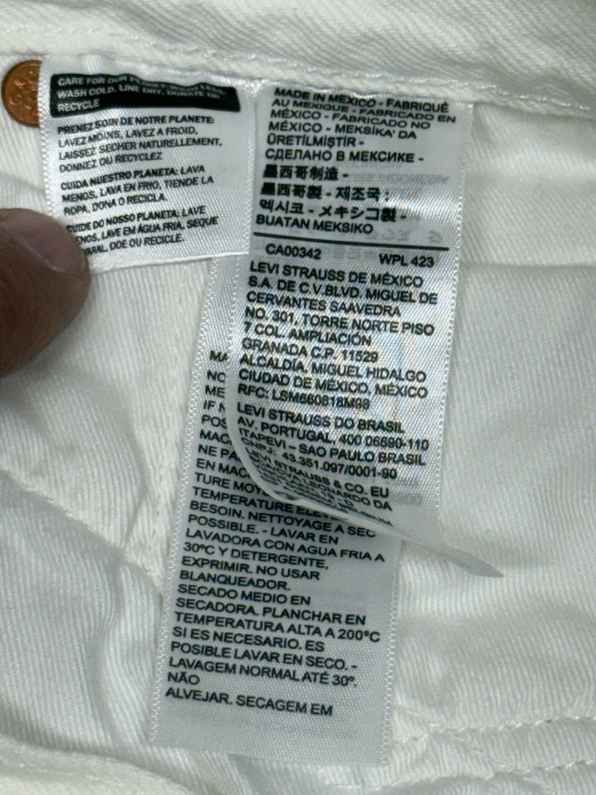 Denim Tears x Levis 501 Jeans Button Fly Off White 36×34 Big E NWOT DT501 XX