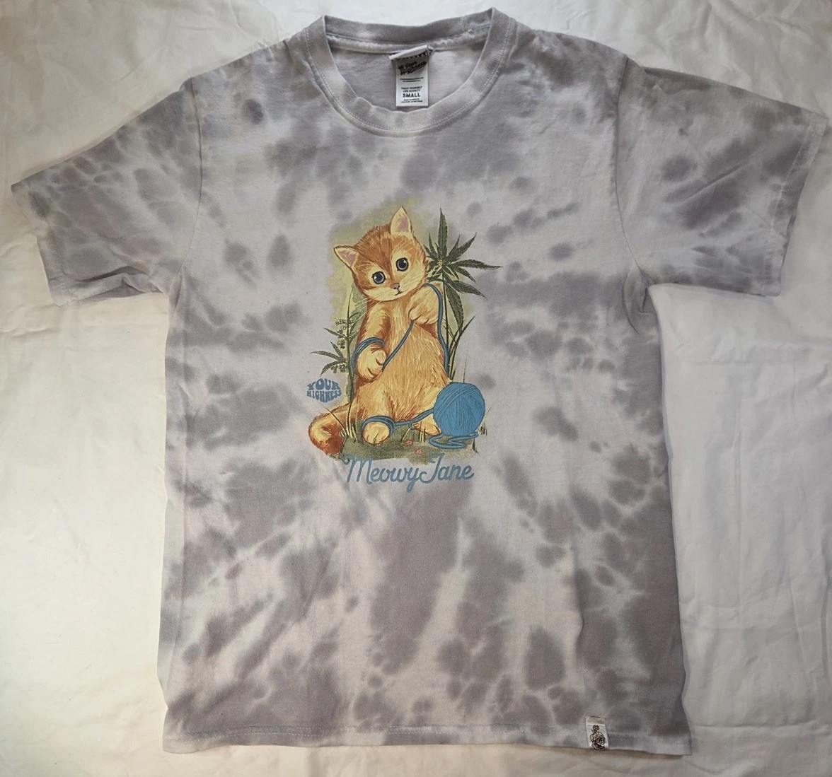 Your Highness Meowy Jane Graphic Tie-Dye T-Shirt Women’s Small
