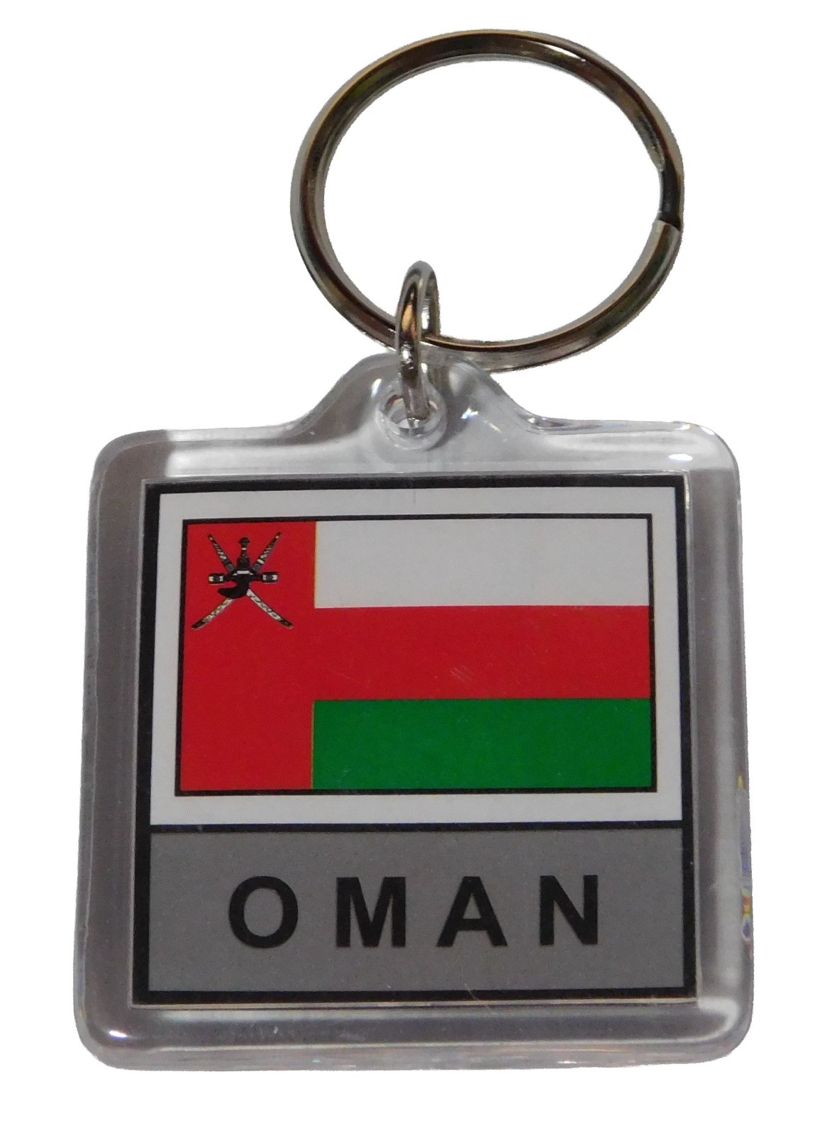 Oman Country Flag Acrylic Double Sided Keychain Key Chain KF-177