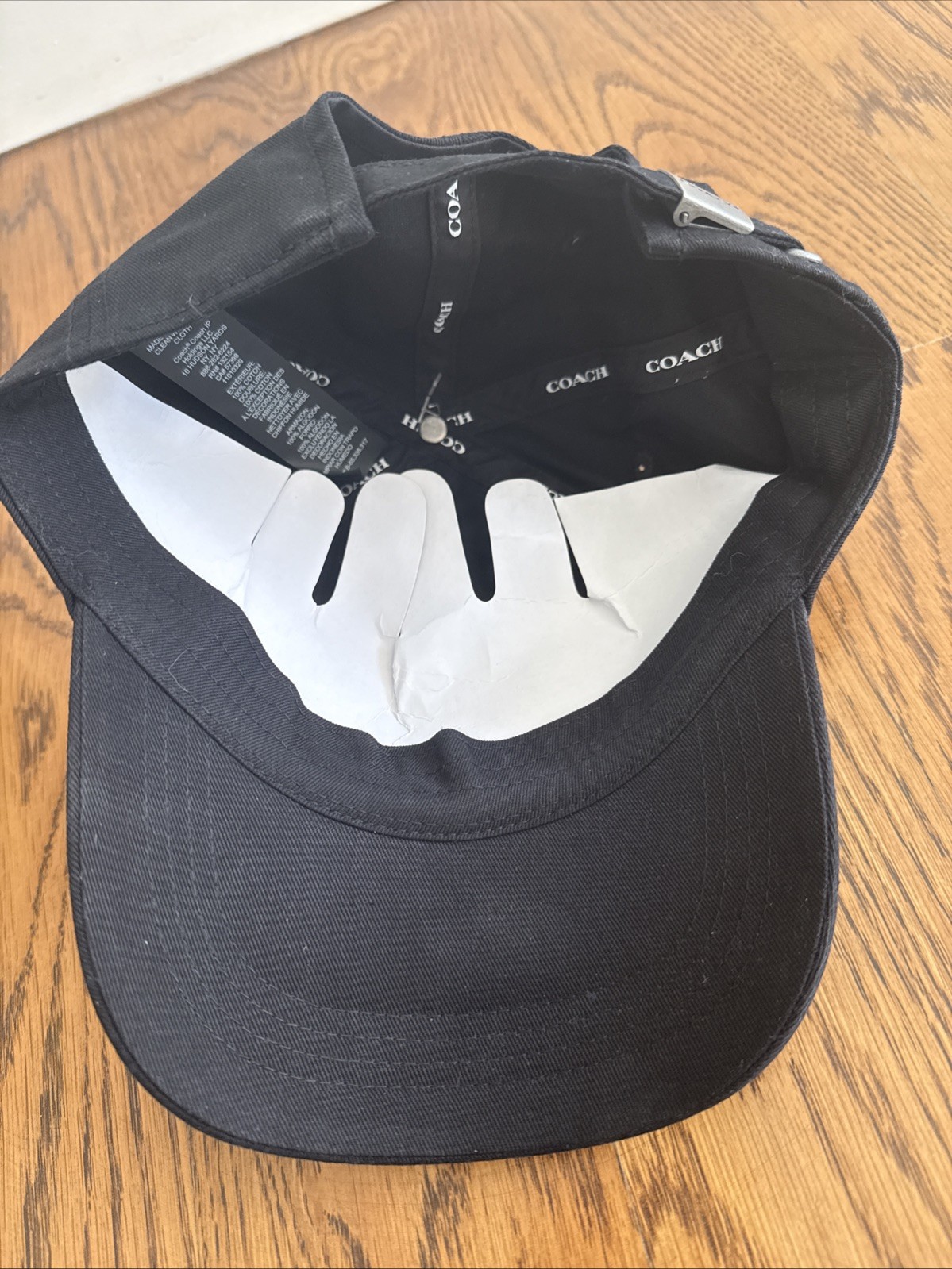 NWT COACH Embroidered Baseball Hat-ALL Black [MSRP $75] (100% Cotton)