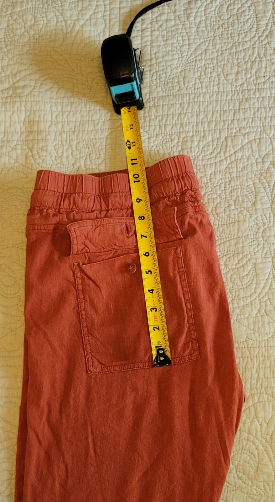 Kut From The Kloth Womans Paper Bag Pants/ Full Length/Size L/Dusty Pearl Pink