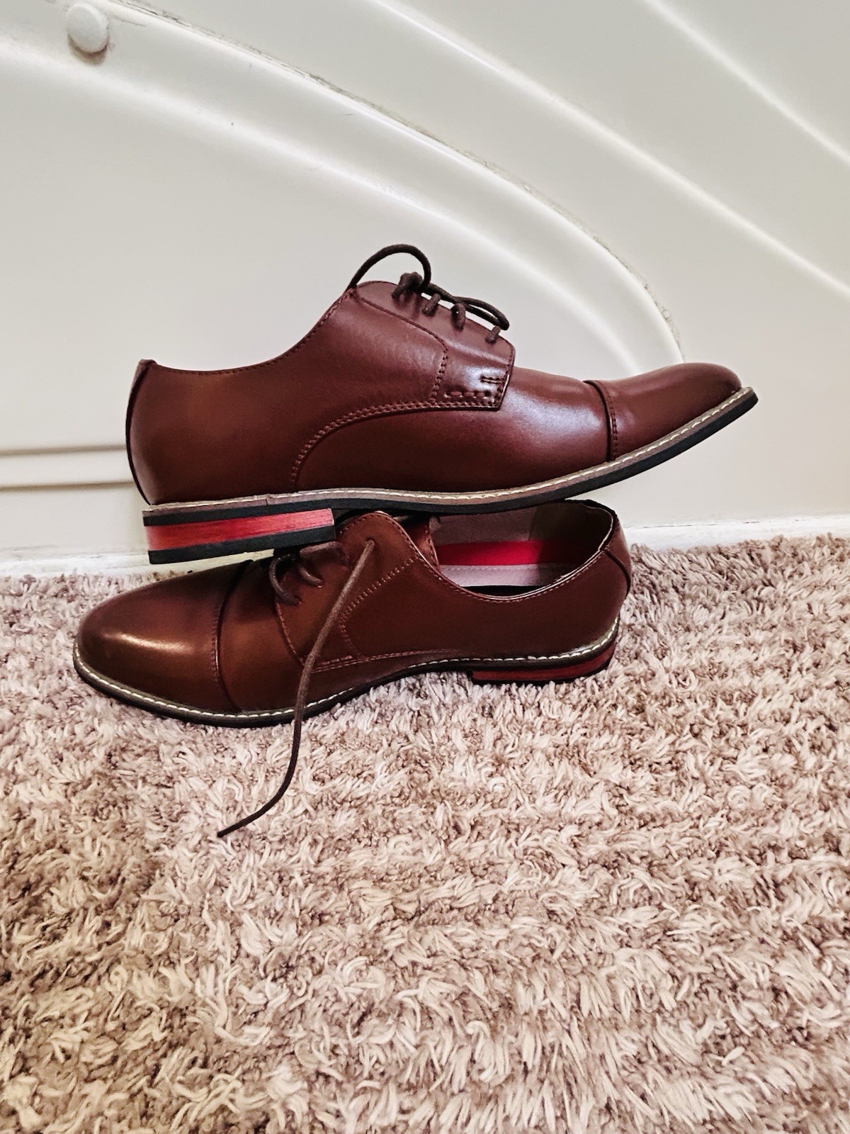 Bruno Marc Men’s Prince Dress Oxfords Cap Toe Size 10 Wide Width