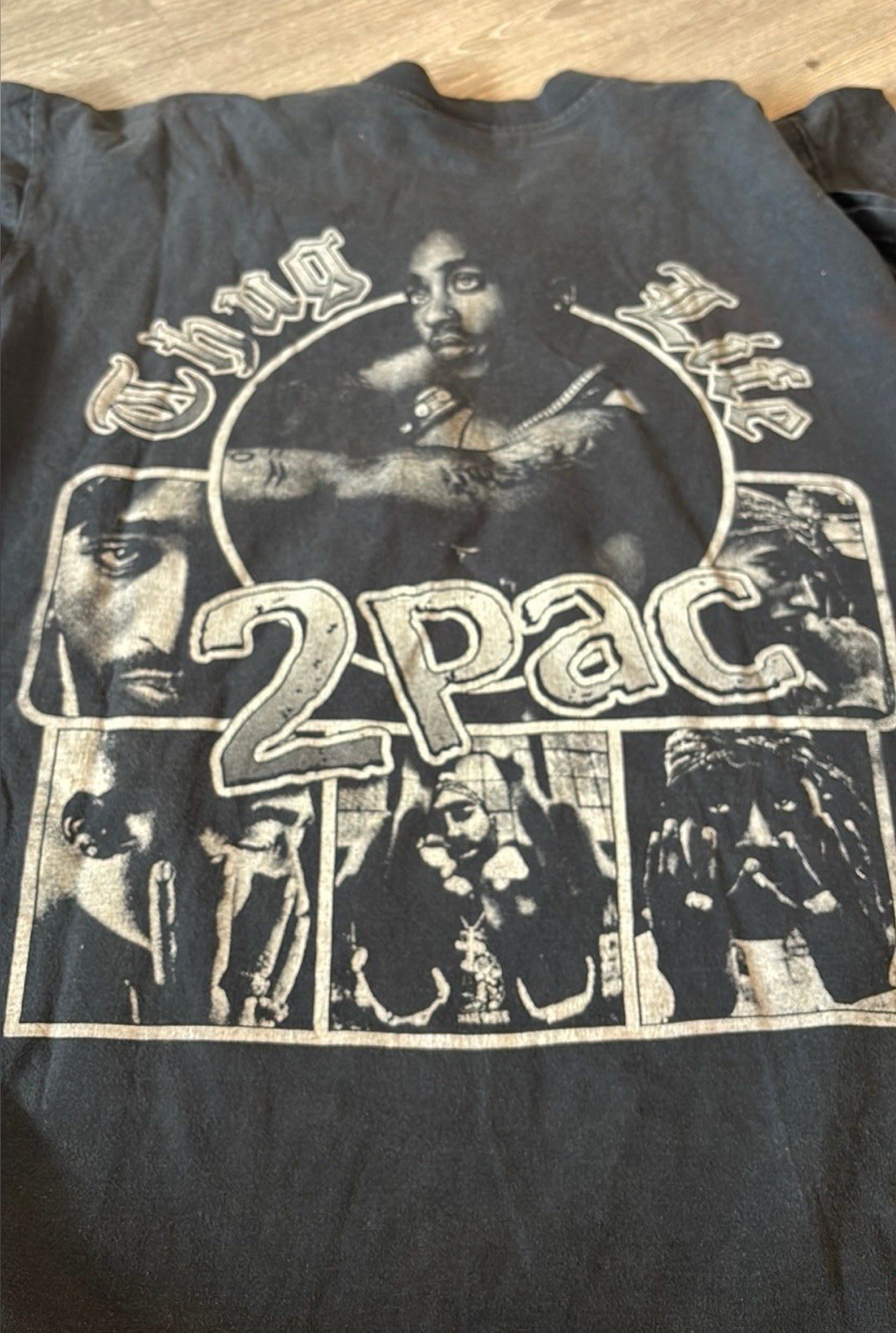 90’s 2PAC THUG LIFE DOUBLE SIDED FADED RAP TEE