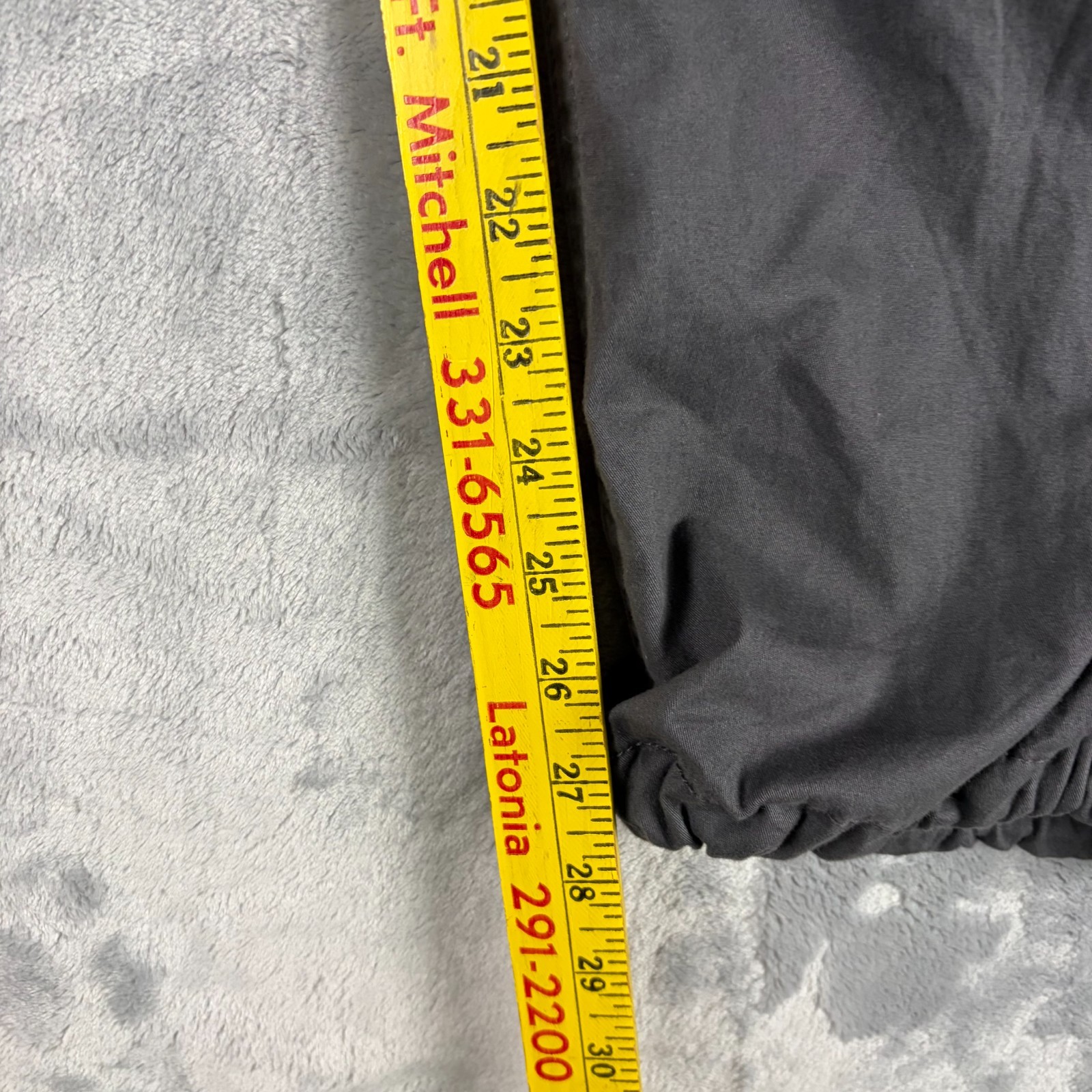 NWT Hollister Size Medium Adjustable Rise Parachute Baggy Pants Gray Cotton