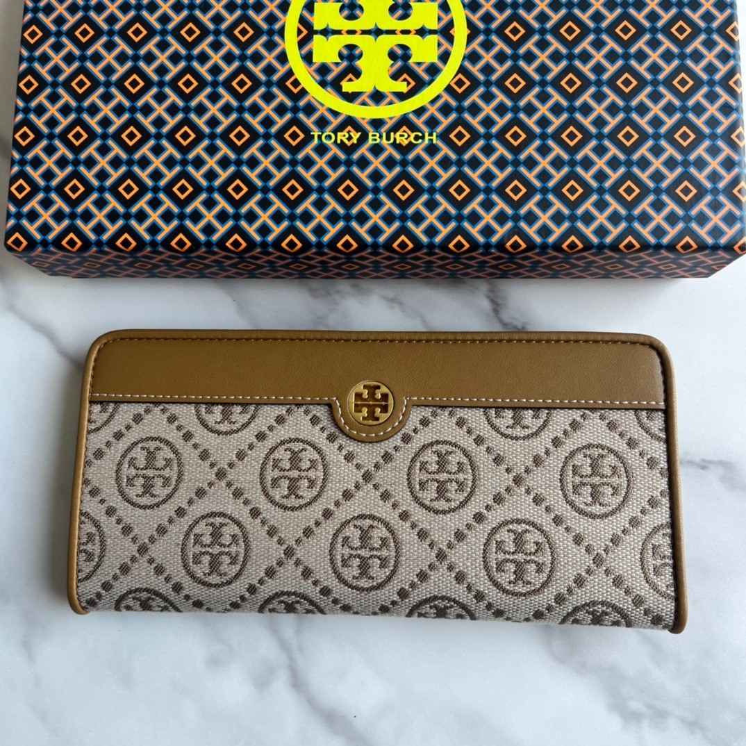 tory burch THOMOGRAM JACQUARD SLIM WALLET