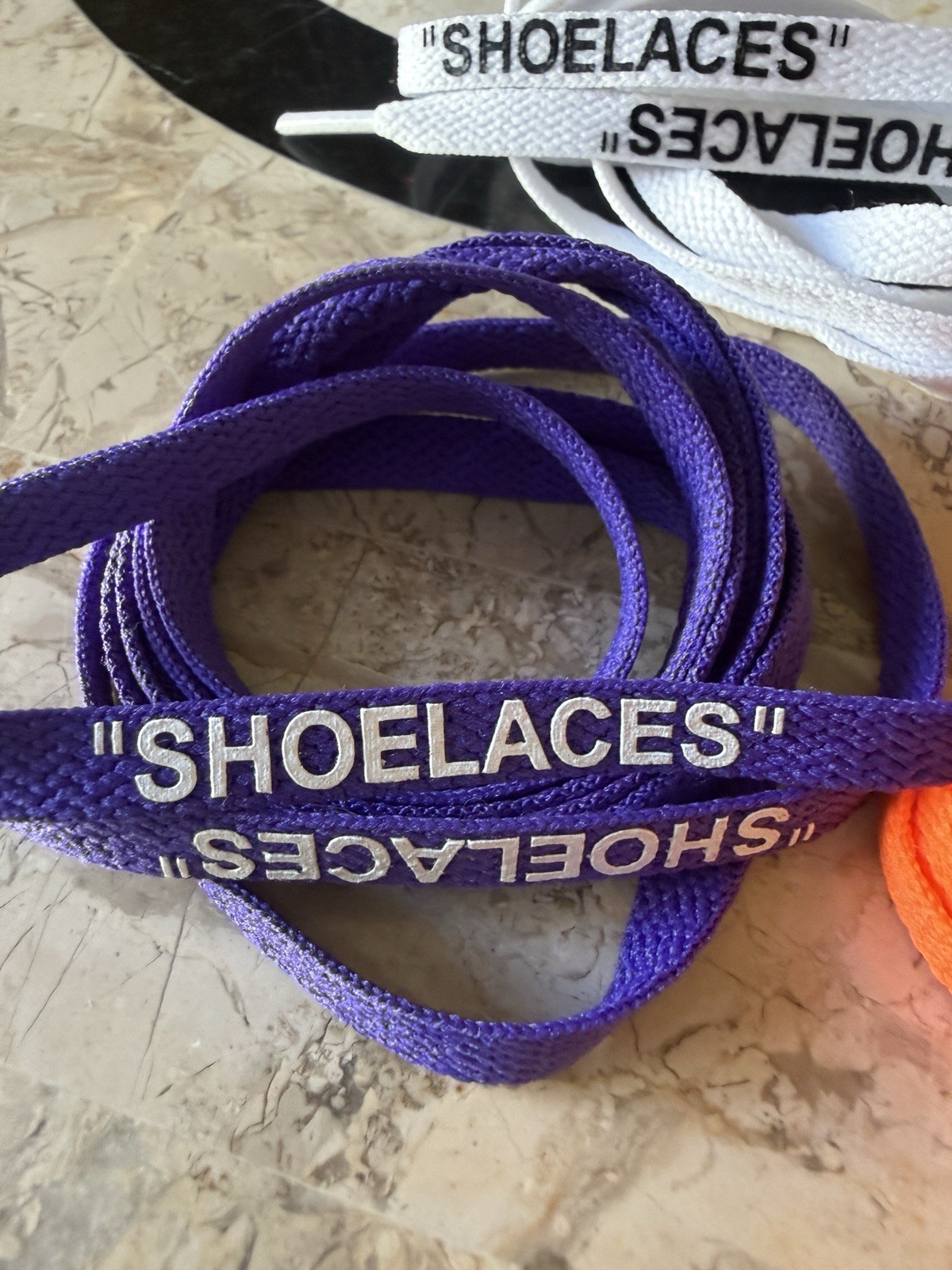 NEW “SHOELACES” Flat Laces Replacement Off-White “The Ten” FREE SHIPPING