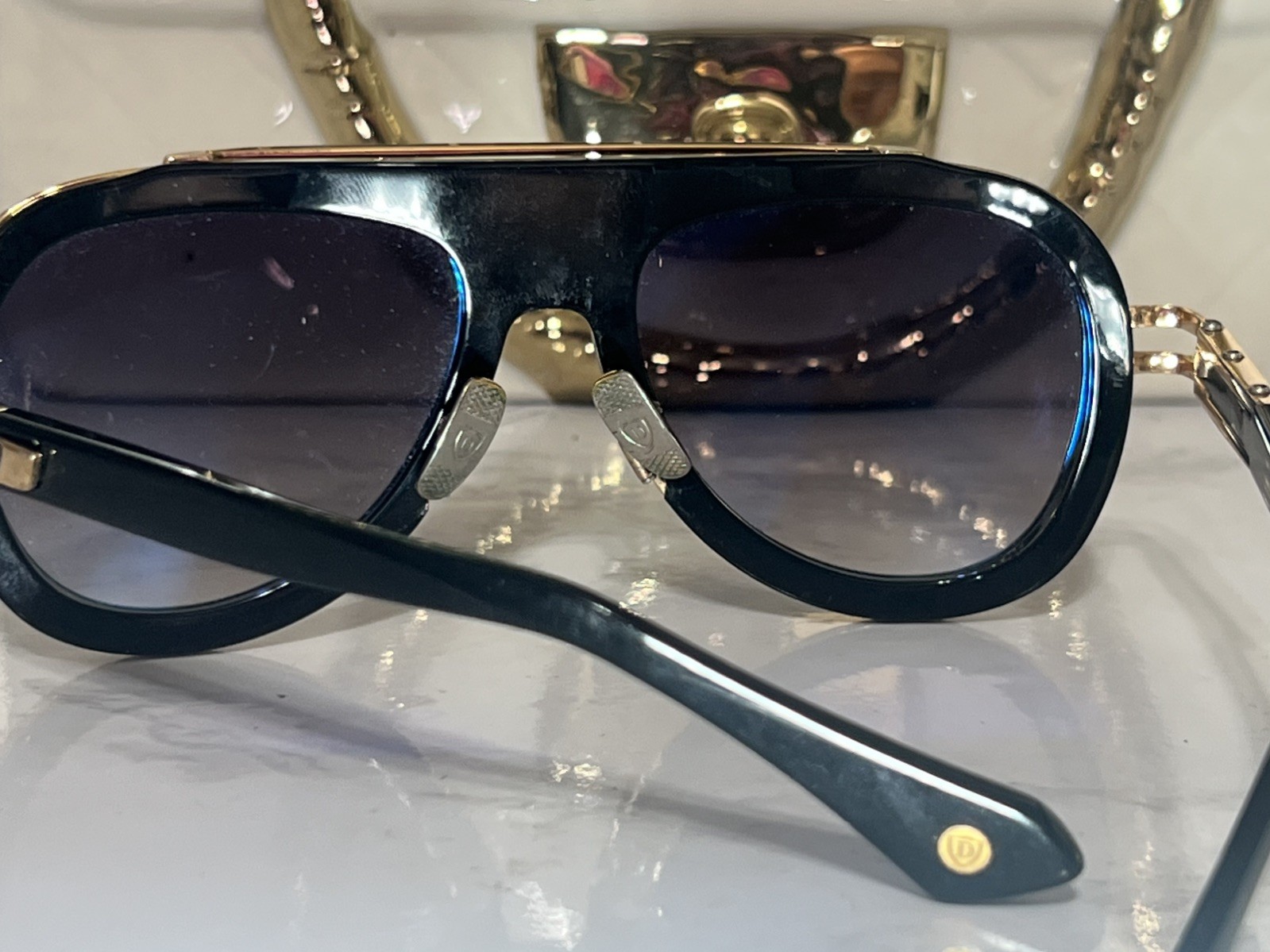 Authentic DITA LXN-EVO DTS403-A-01 Sunglasses in Matte Black and Gold with Gray