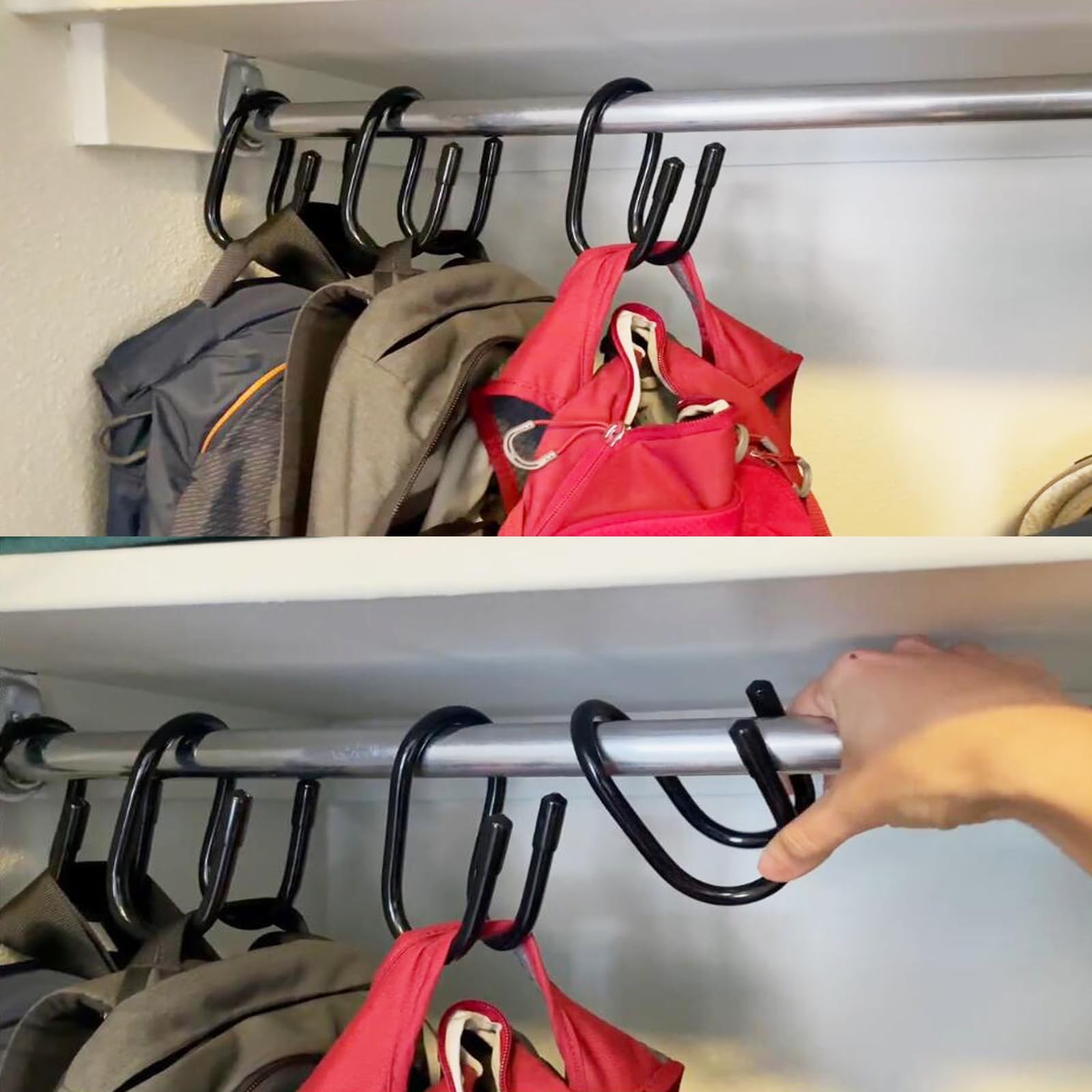 2 Pack Closet Bag Hanger Hooks for Handbags, Backpacks, Belts, Travel Bags 20 Lb