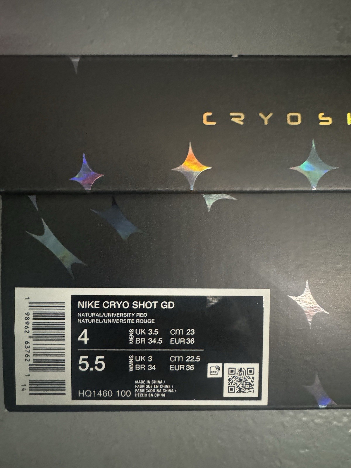 Nike x Peaceminusone Cryoshot CTR 360 Size 4 South Korea Brand New